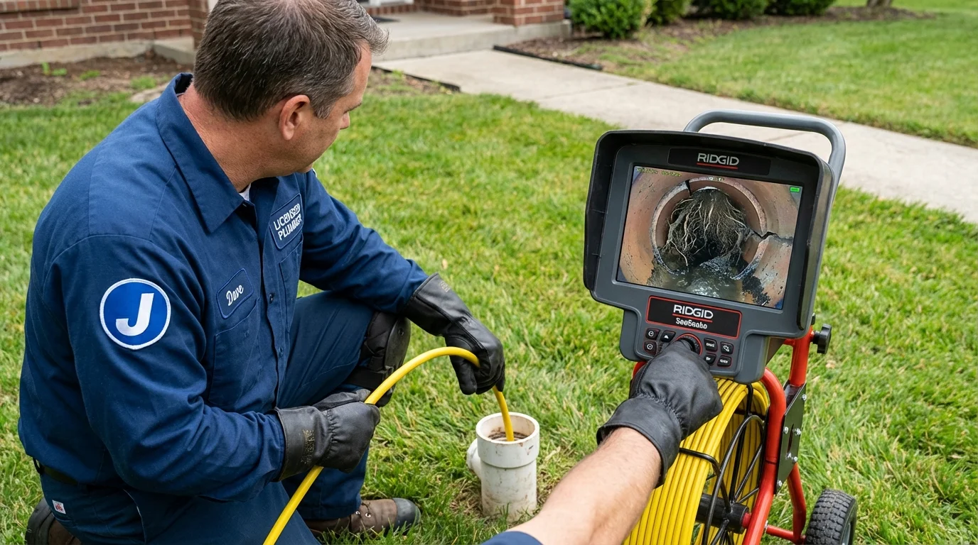 Sewer camera inspection being performed by Johns Plumbing LLC in Stamps